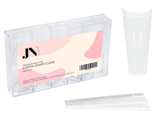 JUSTNAILS 500 Premium Coffin Shape Tips natural