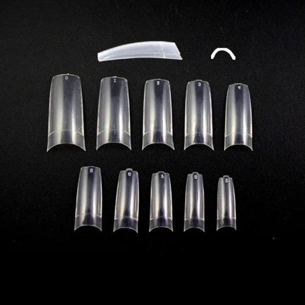JUSTNAILS 500 Tips French straight short Form natur in Box