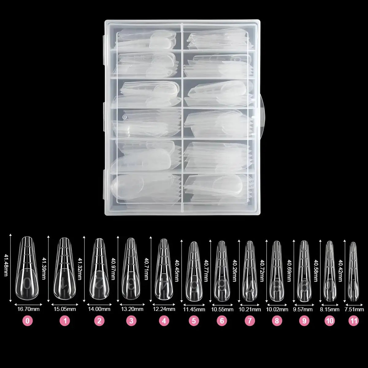 JUSTNAILS 120 Pontas F1Premium Forma Amêndoa Russa