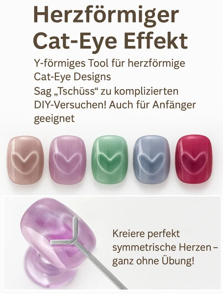 Caneta magnética Cat Eye em forma de coração