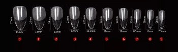 JUST PRESS - Natural Stiletto Almond Fullcover Soft Gel Press On Tips Nails in Box 240 Stk
