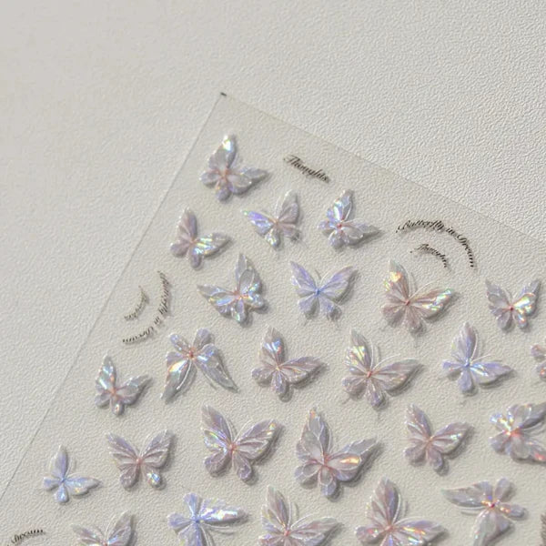 JUSTNAILS Fairy Butterfly Stickers 3D