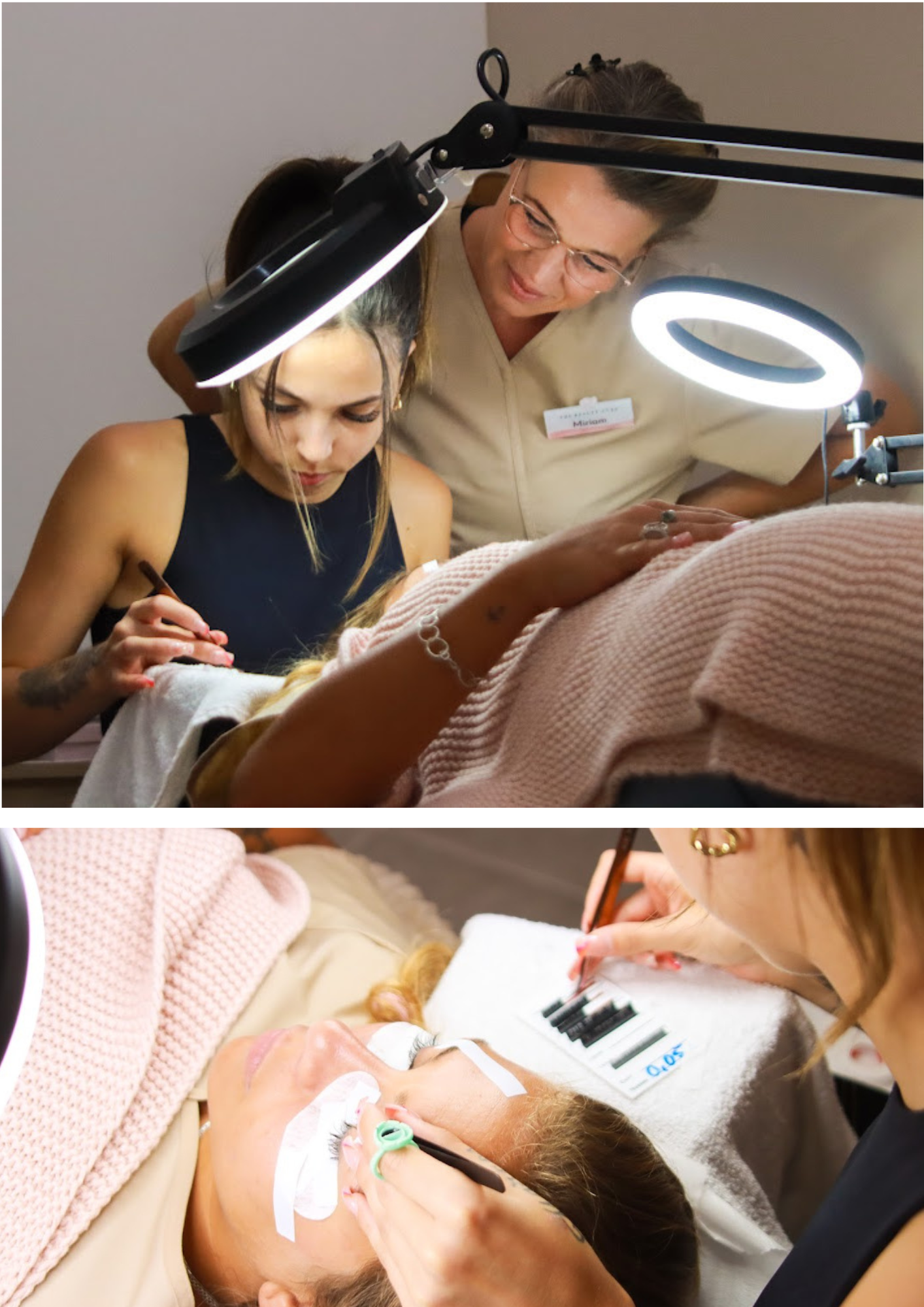 Formação presencial de pestanas UV BEEM LIGHT + Lashe UV Lampe Set