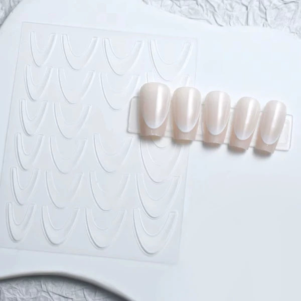 JUSTNAILS Sticker French Smiline white