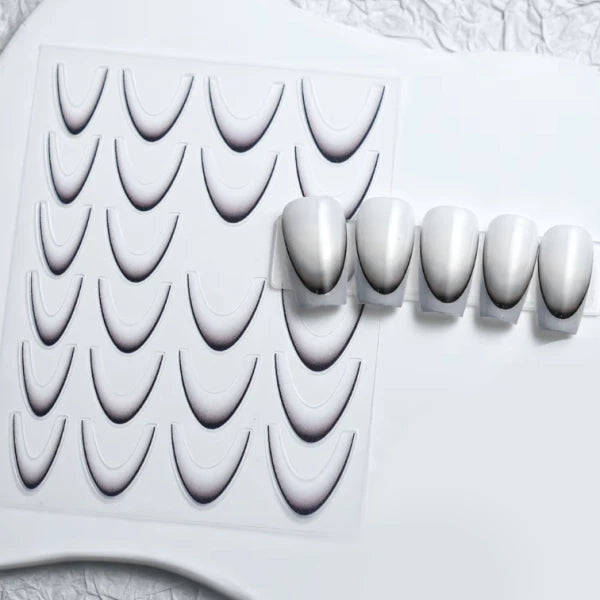 JUSTNAILS Sticker French Smiline black
