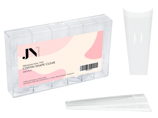 JUSTNAILS 500 Premium Coffin Shape Tips natural