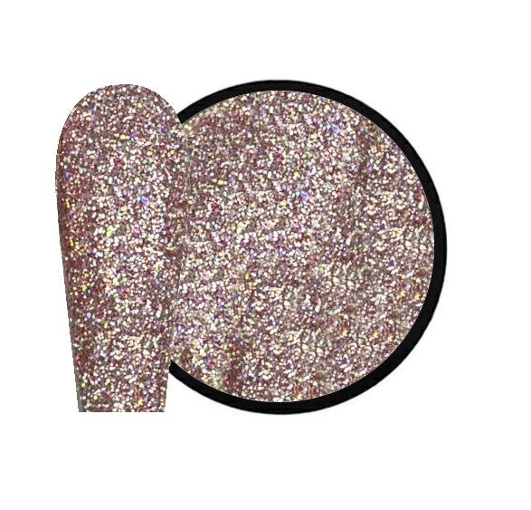 JUSTNAILS New Flash Glitter 03 - rose