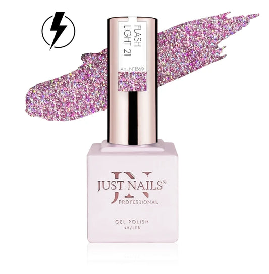 JUSTNAILS Gel Polish Color - Flash Light 21 - Shellac Soak-off