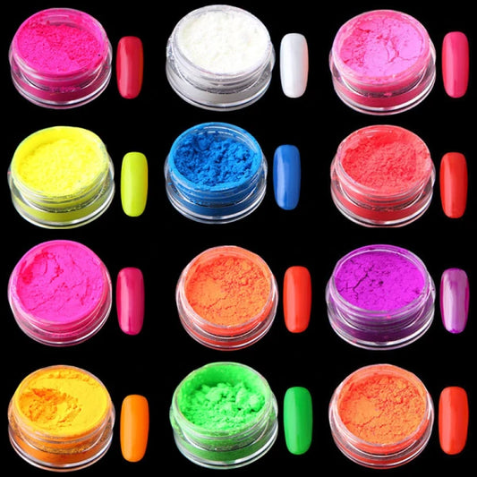 JUSTNAILS Neon Powder Nailart 12 uni