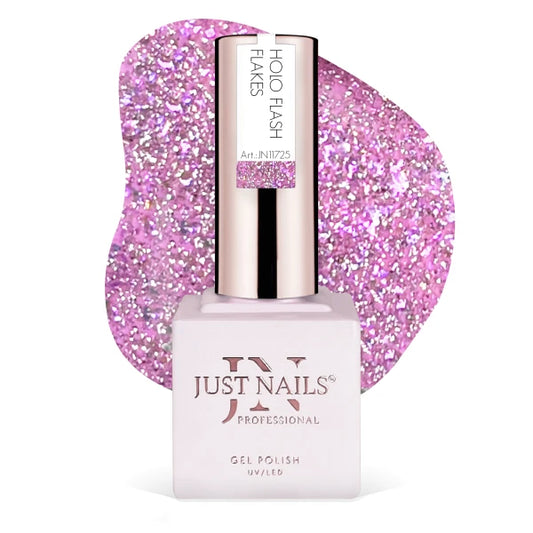 JUSTNAILS Gel Polish HOLO Flakes - Flash Light 23 - Shellac Soak-off