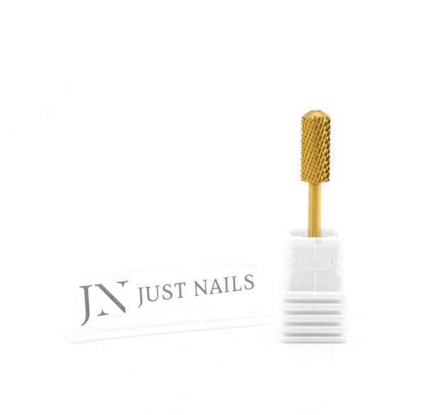 JUSTNAILS Ultra TITAN Safety Barrel small Fräser Bit Long Life Gold 08