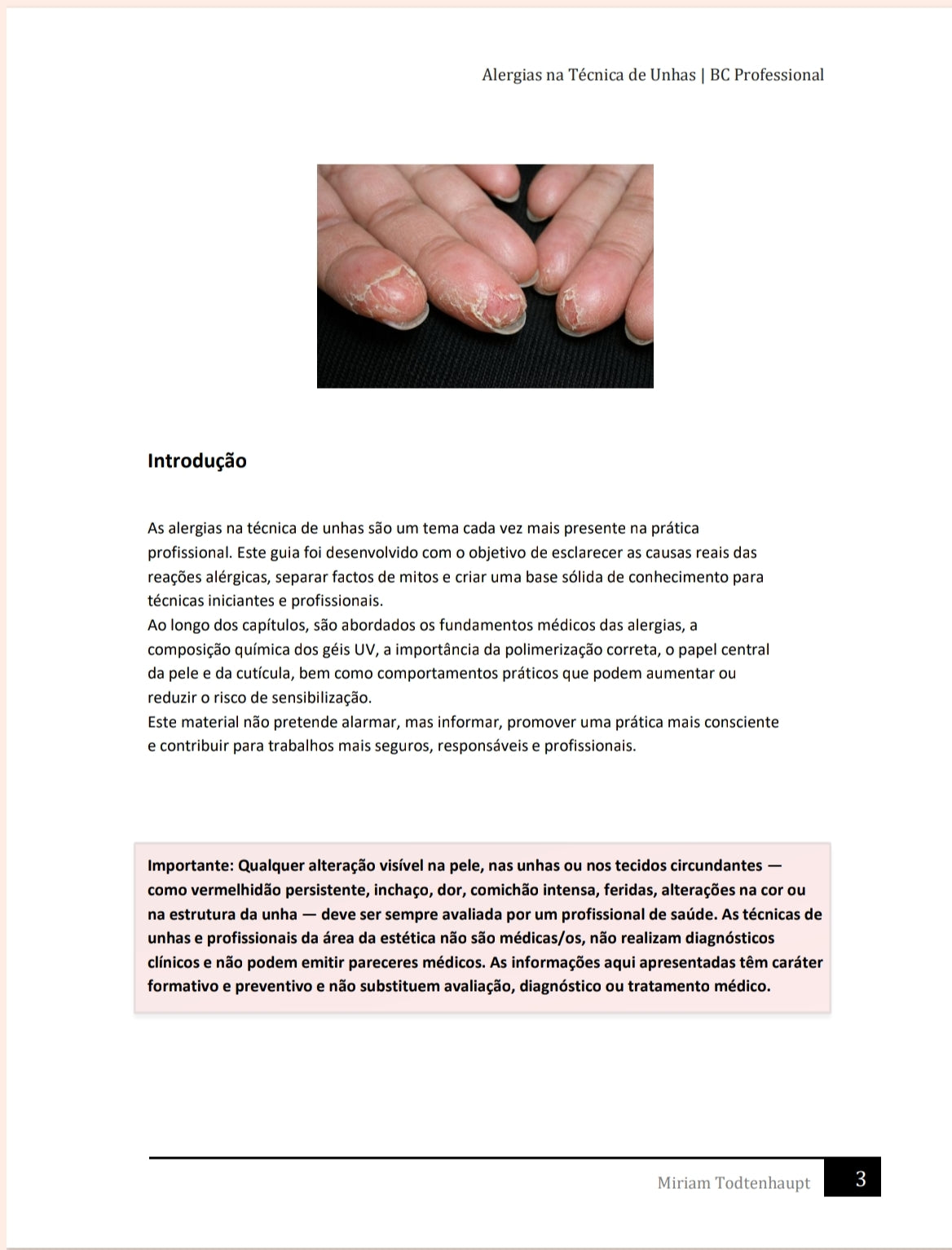 Guia Profissional sobre Alergias na Técnica de Unhas